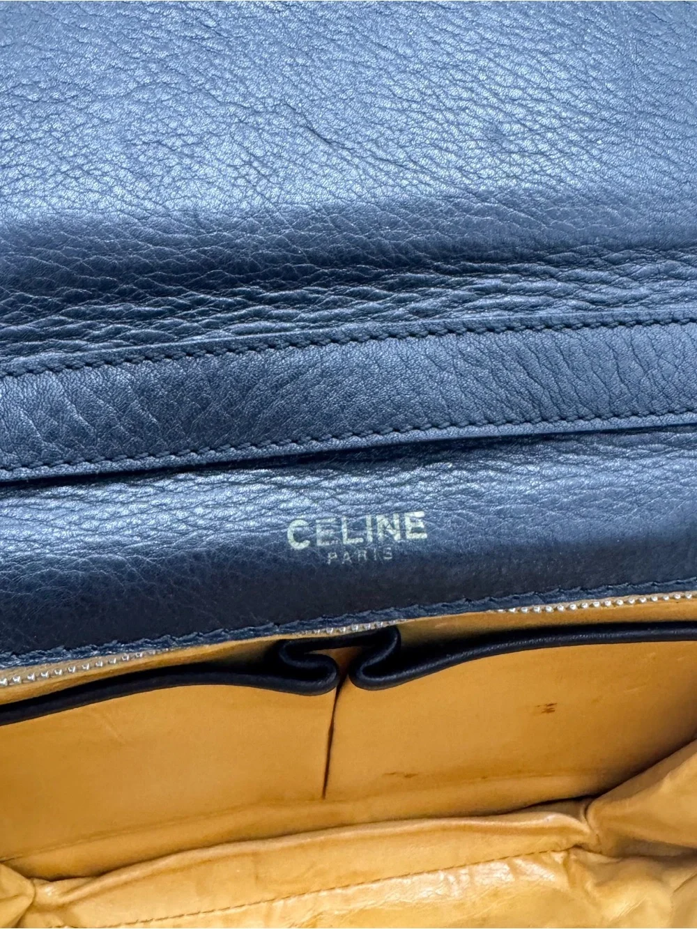 Celine Black Leather Crossbody Bag
